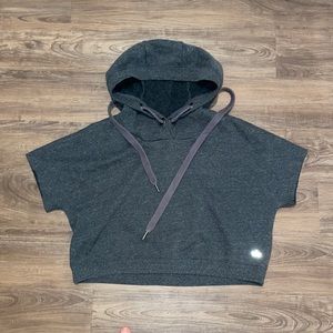 ALO YOGA realm short sleeved cropped hoodie
